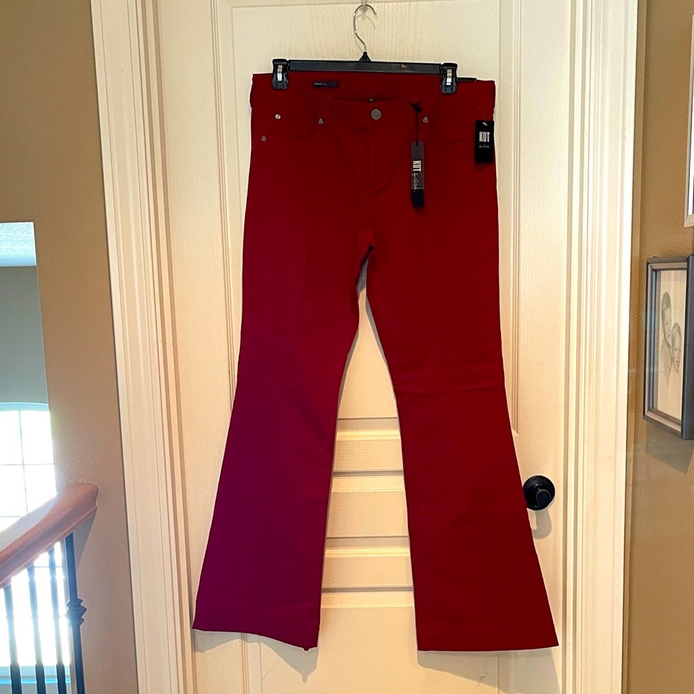 Kut from the Kloth Red Flare Jeans